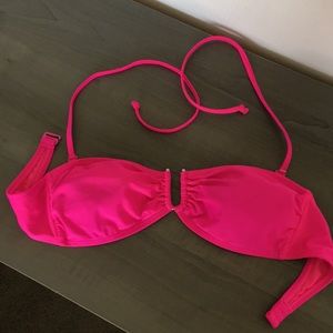 Bright pink bikini top